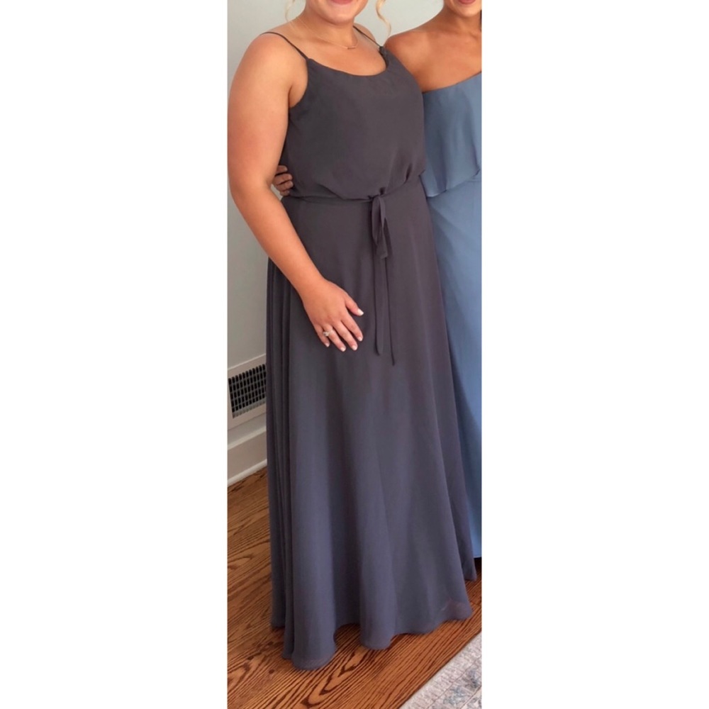 Mori Lee Charcoal Bridesmaid Dress